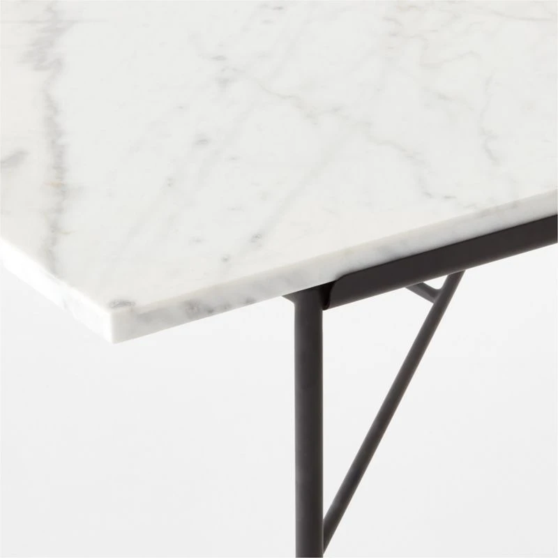 Pavilion Black Metal Outdoor Dining Table With Marble Top Model 6141 7 Pavilion Black Metal Outdoor Dining Table With Marble Top Model 6141 - Image 5