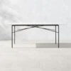 Pavilion Black Metal Outdoor Dining Table With Marble Top Model 6141