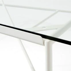 Pavilion Ivory Metal Outdoor Dining Table With Glass Top Model 6141 -Cb2 Pavilion6141IvDnTbWGlsTpAVSSS22