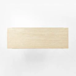 Pavilion Large Ivory Metal Outdoor Patio Dining Table With Travertine Top Model 6142 -Cb2 Pavilion6142IvDnTbWTrvTpTOPSSS22