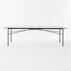 Large Pavilion Outdoor Dining Table Model 6142 And Tretto Outdoor Dining Table Cover -Cb2 Pavilion6142LgGlssDnngTblSOSSS21 1