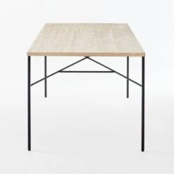 Large Pavilion Travertine Outdoor Dining Table Model 6142 11 Large Pavilion Travertine Outdoor Dining Table Model 6142 -Cb2 Pavilion6142LgTrvtDngTblSDSSS21