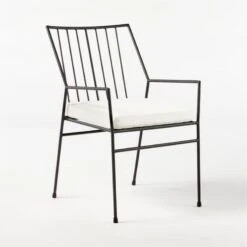 Pavilion Dining Armchair With Ivory Sunbrella ® Cushion Model 6470 Set Of 4 12 Pavilion Dining Armchair With Ivory Sunbrella ® Cushion Model 6470 Set Of 4 -Cb2 Pavilion6470IvyDiningChr3QSSS21 1