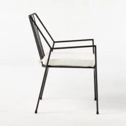 Pavilion Dining Armchair With Ivory Sunbrella ® Cushion Model 6470 Set Of 2 13 Pavilion Dining Armchair With Ivory Sunbrella ® Cushion Model 6470 Set Of 2 -Cb2 Pavilion6470IvyDiningChrSDSSS21