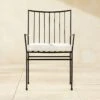 Pavilion Black Outdoor Dining Armchair With Ivory Sunbrella ® Cushion Model 6470 -Cb2 Pavilion6470IvyDiningChrSHS21 1x1 2