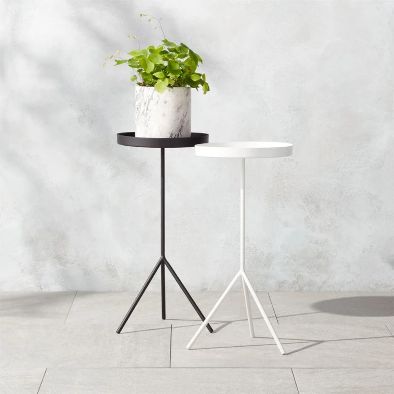Pavilion Black Cocktail Table/Plant Stand 21.5" 6 Pavilion Black Cocktail Table/Plant Stand 21.5" - Image 4