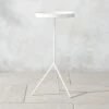 Pavilion White Cocktail Table/Plant Stand 21.5"