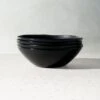 Pebble Matte Black Melamine Salad Bowl Set Of 4 -Cb2 PebbleMttBkMlmSaladBowlS4SHS21