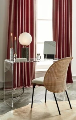 Velvet Dusty Orchid Curtain Panel 48"x120" 7 Velvet Dusty Orchid Curtain Panel 48"x120" -Cb2 PeekabooAcrylicConsoleTableKN20