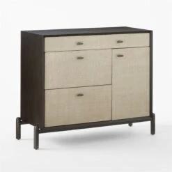 Perch Lacquered Linen File Cabinet 13 Perch Lacquered Linen File Cabinet -Cb2 PerchFileCredenza3QSSS23