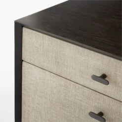 Perch Lacquered Linen File Cabinet 17 Perch Lacquered Linen File Cabinet -Cb2 PerchFileCredenzaAVSSS23