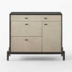 Perch Lacquered Linen File Cabinet 12 Perch Lacquered Linen File Cabinet -Cb2 PerchFileCredenzaSOSSS23