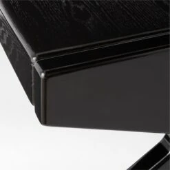 Perno 2-Drawer High-Gloss Black Oak Wood Desk 21 Perno 2-Drawer High-Gloss Black Oak Wood Desk -Cb2 PernoDeskAVSSS23