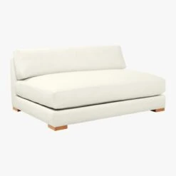 Piazza Apartment Sofa With White Oak Legs -Cb2 PiazzaAptSofaSnow3QF19