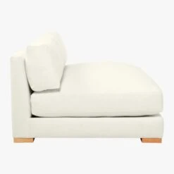 Piazza Apartment Sofa With White Oak Legs -Cb2 PiazzaAptSofaSnowSDF19