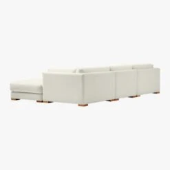Piazza 4-Piece Modular White Linen Sectional Sofa -Cb2 PiazzaSnow4PcModSect3QBF19