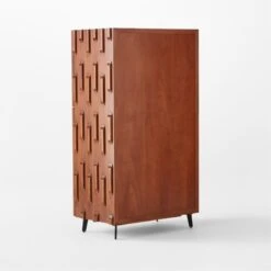 Piera Mahogany Wood Bar Cabinet -Cb2 PieraWoodBarCabinet3QBSSS22