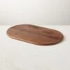Piero Oval Walnut Serving Board -Cb2 PieroOvalWoodServerSHF22