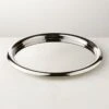 Piero Round Polished Stainless Steel Serving Tray -Cb2 PieroRoundSSServerSHF22