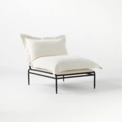 Plush Pillow Ivory White Lounge Chair 12 Plush Pillow Ivory White Lounge Chair -Cb2 PillowLoungeChair3QSSS21