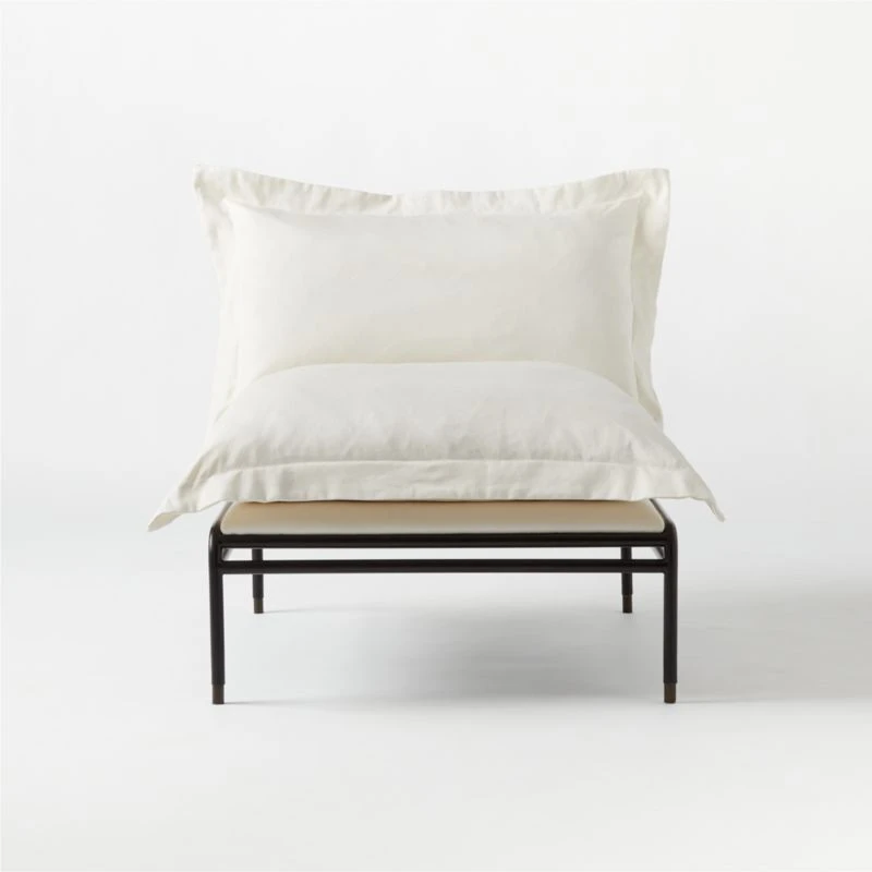 Plush Pillow Ivory White Lounge Chair 5 Plush Pillow Ivory White Lounge Chair - Image 3