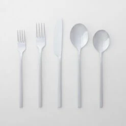 20-Piece Pin Brushed Silver Flatware