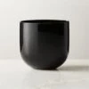 Pina Black Old-Fashioned Glass -Cb2 PinaBlackSingleSHF22