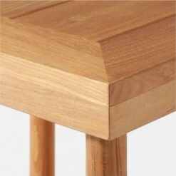 Pinet Teak Outdoor Side Table -Cb2 PinetTeakSideTableAV2SSS23