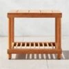Pinet Teak Outdoor Side Table -Cb2 PinetTeakSideTableSHS23