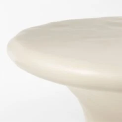 Pompeo Round Ivory Cast Resin Outdoor Coffee Table Small -Cb2 PompeoResinTableSmAVSSS23