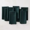 Poplin Dark Green Cloth Napkins Set Of 8 -Cb2 PoplinGreenNapkinS8SHF22