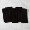 Poplin Black Cloth Napkins Set Of 8 -Cb2 PoplinNapkinBlkS8SHS17