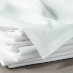 Poplin White Cloth Napkins Set Of 8 -Cb2 PoplinWhiteNapkinS8ROF18