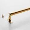 Porter Single Polished Brass Curtain Rod With Acrylic Finial 28"-48"x1.25" -Cb2 PrtrSRd1p25inAcFPdBs28d48SHF21