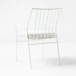 Pavilion Ivory Outdoor Dining Armchair With Ivory Sunbrella ® Cushion Model 6470 Set Of 2 12 Pavilion Ivory Outdoor Dining Armchair With Ivory Sunbrella ® Cushion Model 6470 Set Of 2 -Cb2 PvlnIvDngChrWIvyChM64703QBSSS22 2