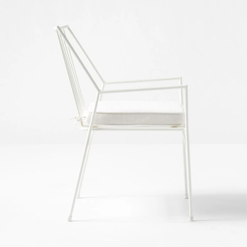 Pavilion Ivory Outdoor Dining Armchair With Ivory Sunbrella ® Cushion Model 6470 Set Of 2 6 Pavilion Ivory Outdoor Dining Armchair With Ivory Sunbrella ® Cushion Model 6470 Set Of 2 - Image 4