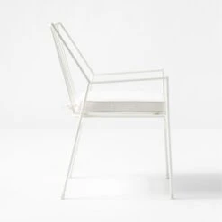 Pavilion Ivory Outdoor Dining Armchair With Ivory Sunbrella Cushion Model 6470 -Cb2 PvlnIvDngChrWIvyChM6470SDSSS22