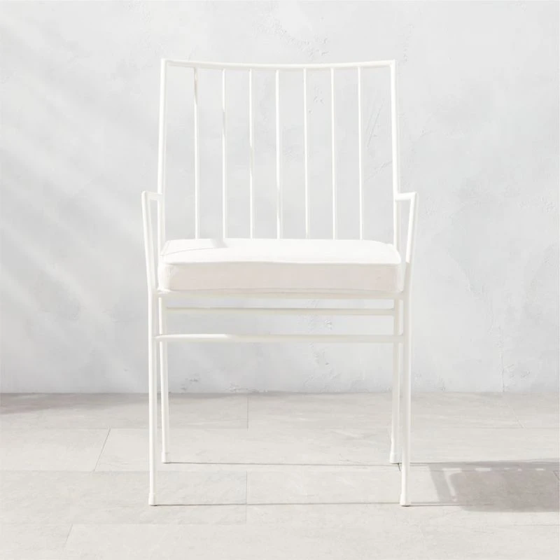 Pavilion Ivory Outdoor Dining Armchair With Ivory Sunbrella ® Cushion Model 6470 Set Of 4 3 Pavilion Ivory Outdoor Dining Armchair With Ivory Sunbrella ® Cushion Model 6470 Set Of 4