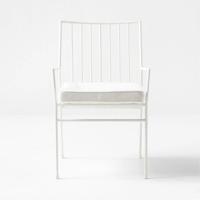 Pavilion Ivory Outdoor Dining Armchair With Ivory Sunbrella ® Cushion Model 6470 Set Of 4 4 Pavilion Ivory Outdoor Dining Armchair With Ivory Sunbrella ® Cushion Model 6470 Set Of 4 - Image 2