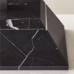 Pyramid Black Marble Box -Cb2 PyramidBlkMarbleBoxAV2SHF22