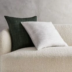 Raj Green Silk Throw Pillow With Feather-Down Insert 20" -Cb2 RajSilkPillowGroupFHF21