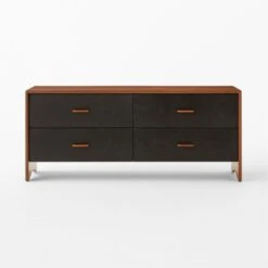 Ralston Low 4-Drawer Wood Dresser -Cb2 RalstonWltNLthLowDrssrSOSSS23