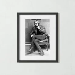 'Redford On The Line' Photographic Print In Black Frame 17.75''x21.75''