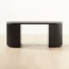 Reid Oval Black Wood Storage Desk -Cb2 ReidEbonizedDeskSHS23