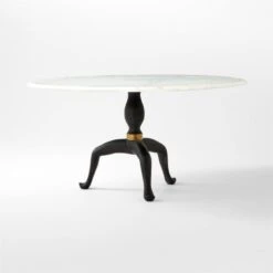 Reign Large Round Marble Dining Table 9 Reign Large Round Marble Dining Table -Cb2 ReignMrblNMtlLrgDngTable3QSSF21