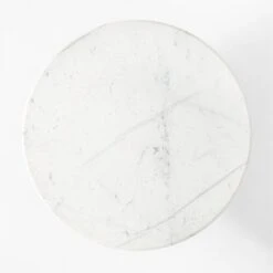 Reign Large Round Marble Dining Table 11 Reign Large Round Marble Dining Table -Cb2 ReignMrblNMtlLrgDngTableTOPSSF21