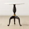 Reign Small Round Marble Dining Table -Cb2 ReignMrblNMtlSmDngTableSHF21