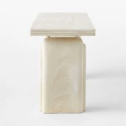 Remoli Swirled Cream Resin Desk -Cb2 RemoliResinDeskSDSSS23
