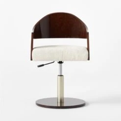 Renato Chenille And Burl Wood Office Chair 11 Renato Chenille And Burl Wood Office Chair -Cb2 RenatoBrlWdOfficeChairSOSSF22