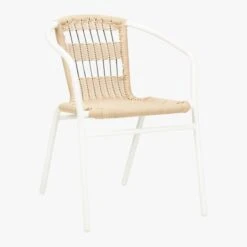 Rex Open Weave Outdoor Armchair -Cb2 RexChairOpenWeave3QS17